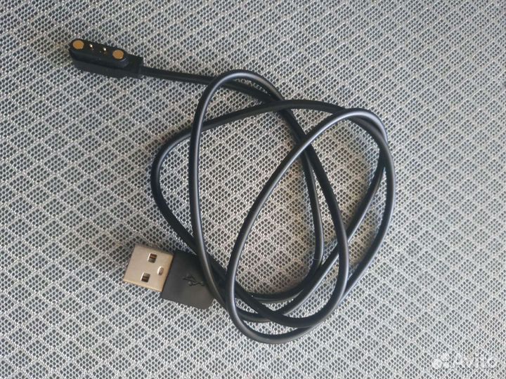 Зарядка для смарт-часов (2 pin) 4 мм черный