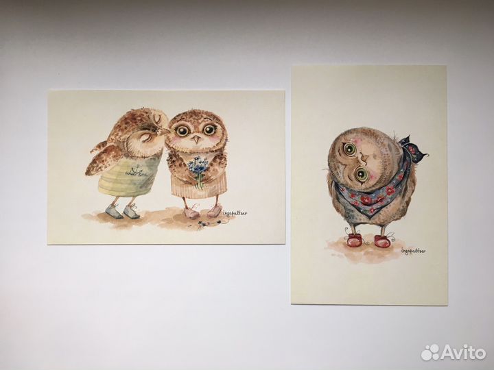 Почтовые открытки с иллюстрациями Инги Пельцер