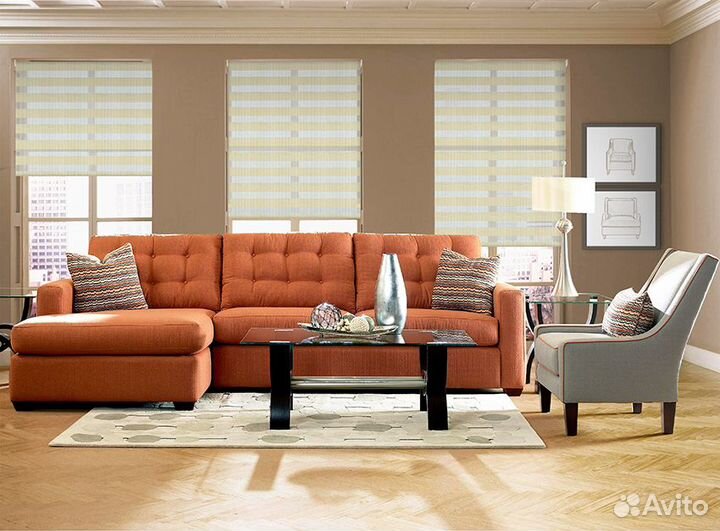 Жалюзи рулонные шторы Зебра (День-Ночь)