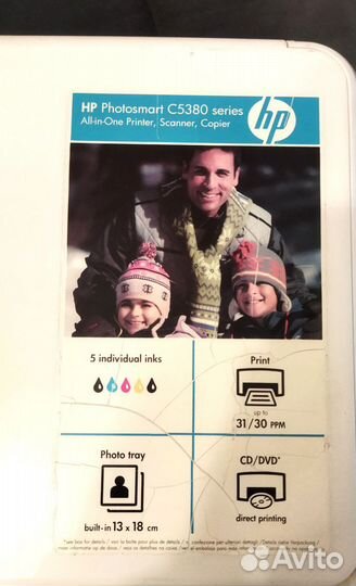 Принтер струйный HP photo smart C5380 мфу