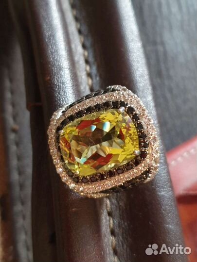 Серебряный комплект кольцо и серьги