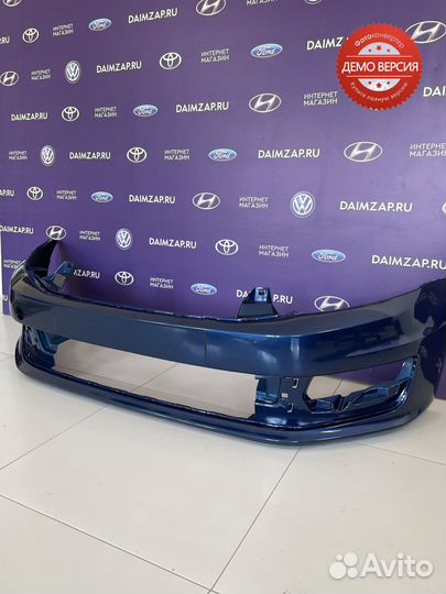 Бампер Передний Volkswagen Polo (2015) темно-синий
