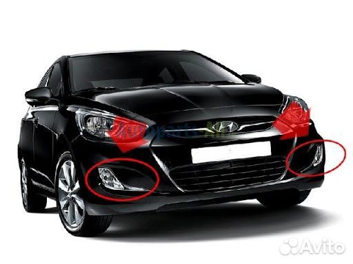 Птф левая или правая Hyundai Solaris 10-14г