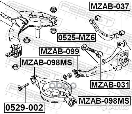 Сайлентблок заднего рычага mazda 6 02-05