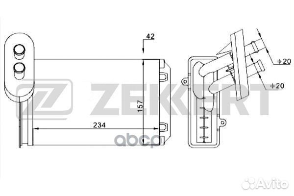 Радиатор отоп. Audi A3 96- Seat Arosa 97- Sko