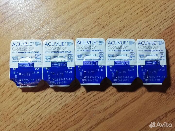 Линзы acuvue oasys -4,75