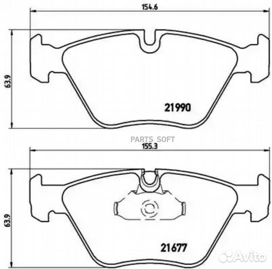 Колодки торм.пер. BMW 5 E39 1.9-3.5 95-04