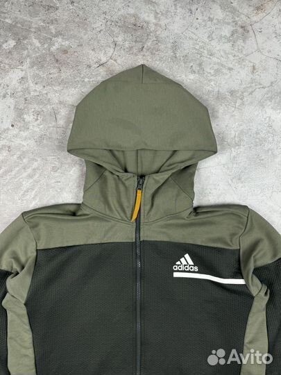 Adidas aeroready кофта зип-худи с флисом оригинал