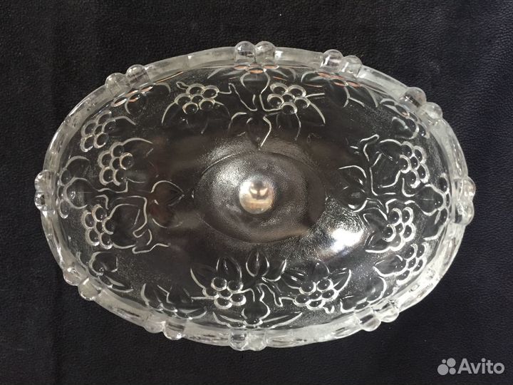 Ваза на серебряной ножке и Чаша. Хрусталь СССР