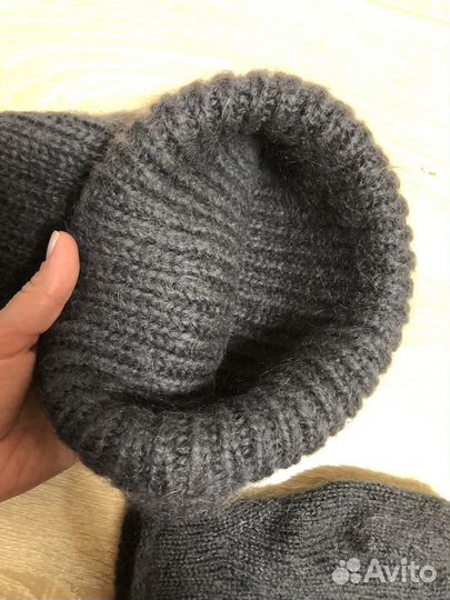 Комплект шапка и варежки из пуха норки