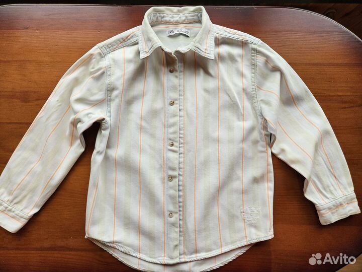 Рубашка zara для мальчика 134 см