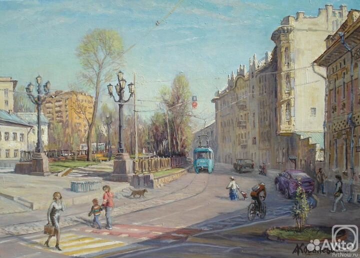 Картина акрилом на холсте 40х50 в рамке