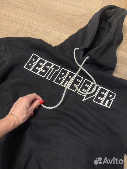 Толстовка худи со стразами