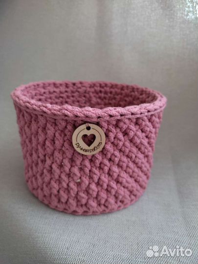 Вязаные корзинки