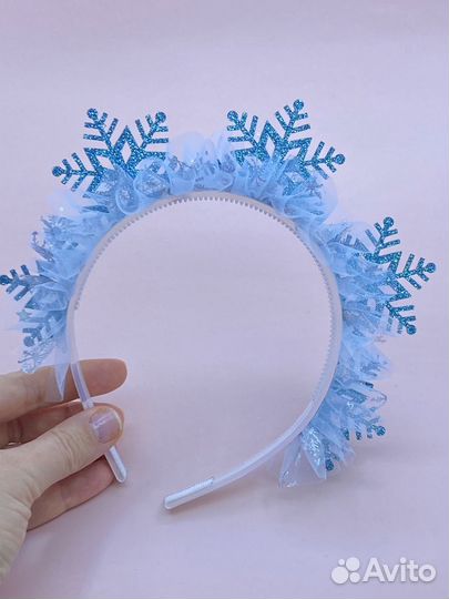 Новогодний ободок снежинка