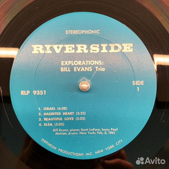 Bill Evans - Explorations (US Riverside 1966) EX+
