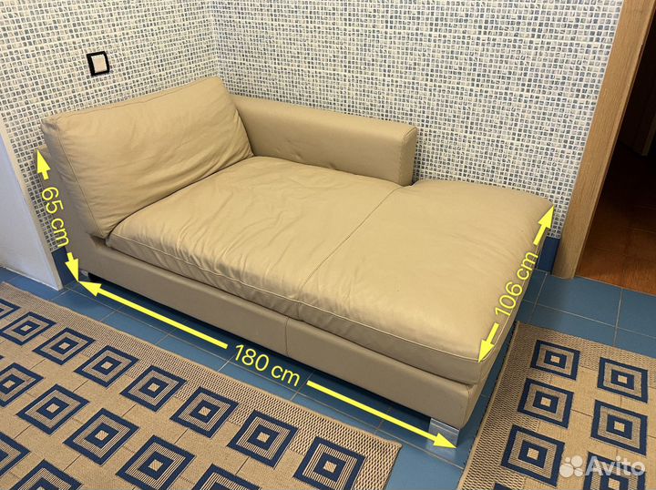 Тахта угловая кожаная, Италия