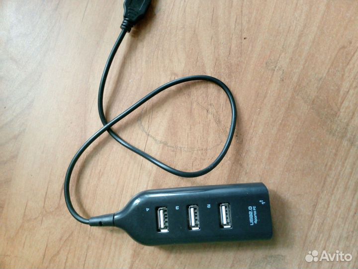 USB разветвитель на 4 порта, 3 порта
