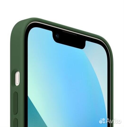 Ориг. Silicone Case iPhone 13 Mini Зелёный Клевер