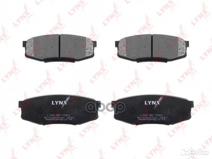 Колодки тормозные дисковые BD-7581 lynxauto