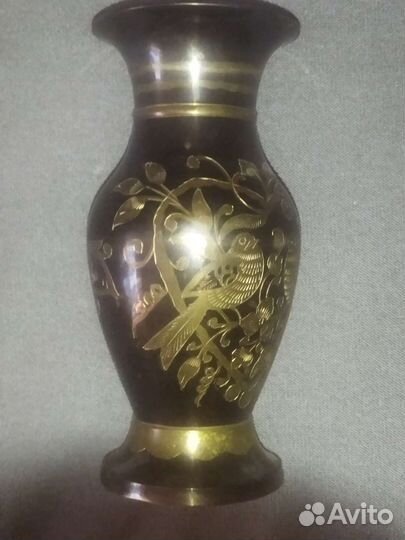 Ваза латунная ручная работа Индия 70-е года