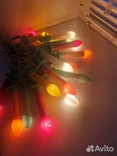 Гирлянда на елку»свечи»ссср