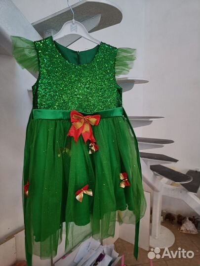 Новогоднее платье елочка 122