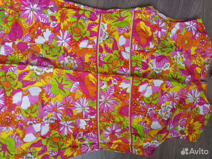 Летний женский костюм с брюками 44