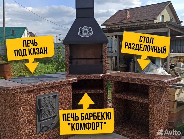 Модульные печи барбекю, гриль,казан