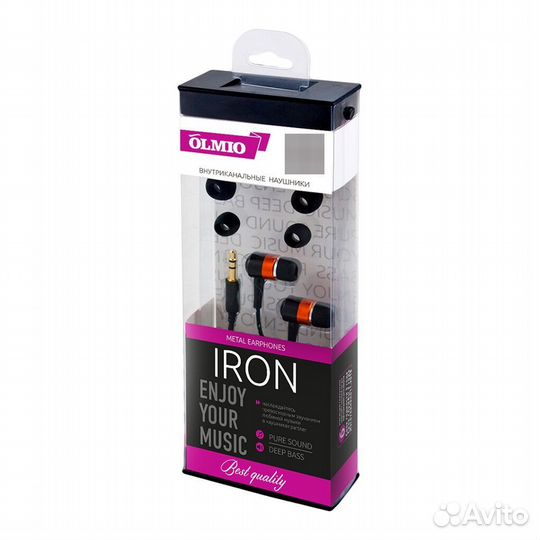 Наушники внутриканальные olmio 