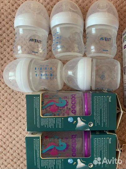 Бутылочки новые avent, baboo