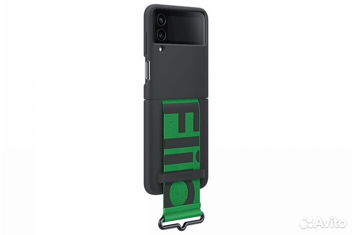 Чехол Samsung Silicone Cover with Strap для Z Flip 4 (EF-GF721tbegru) черный