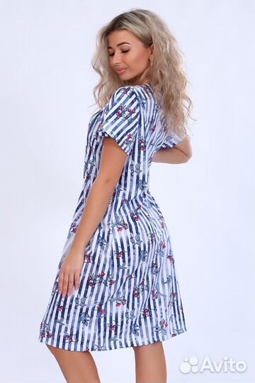 Оптом. Сорочка - синяя полоса №Н-59045