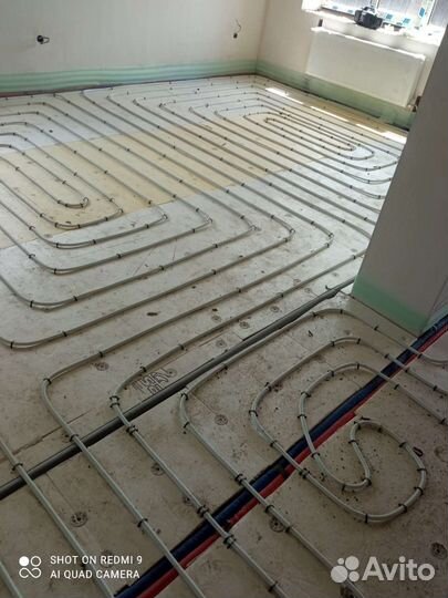 Монтаж системы отопления и водоснабжения