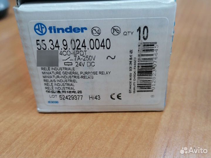 Finder 553490240040, цена указана за 1 штуку