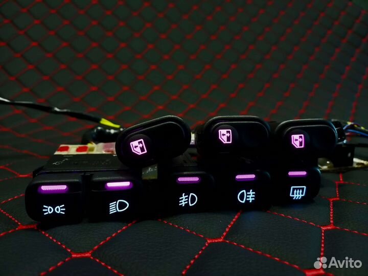Комплект пересвеченных кнопок на Ваз, пересвет