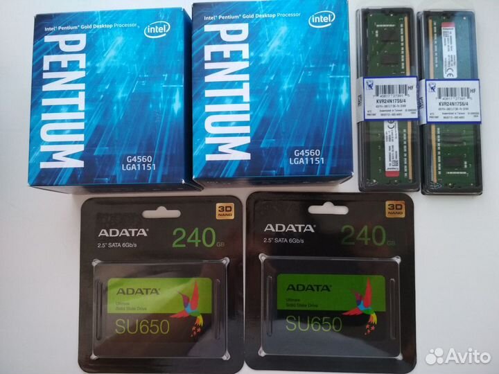 Новые ASRock H110M-DVS + CPU Intel Pentium G4560