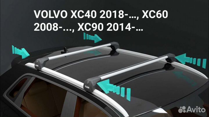 Поперечины Lux Scout на Volvo XC40 XC60 XC90