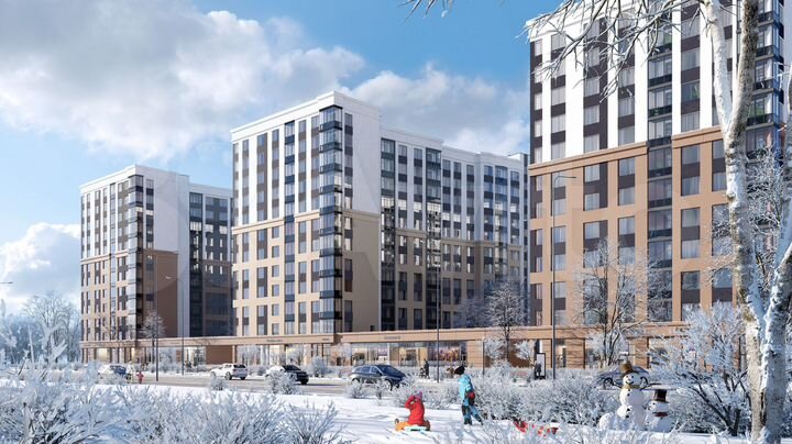 2-к. квартира, 61,8 м², 1/12 эт.