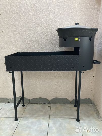 Мангал с печью под казан