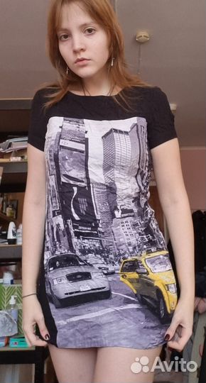 Платье мини с притом oodji