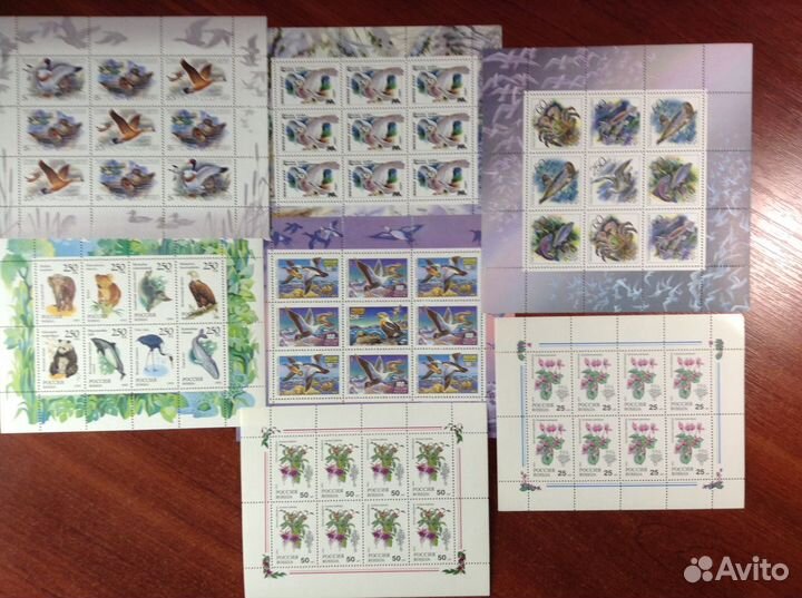 Марки в листах Чистые СССР Россия