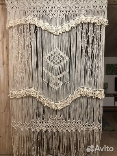 Большая Макраме Штора/Занавеска/Перегородка