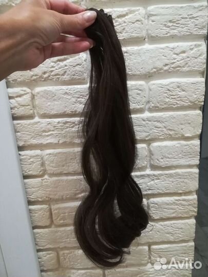 Волосы для наращивания хвост на резинке