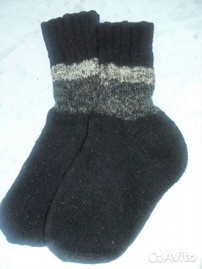 Носки ручной вязки шерстяные