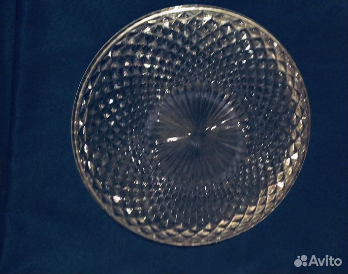 Поднос, блюдо, хрусталь, винтаж