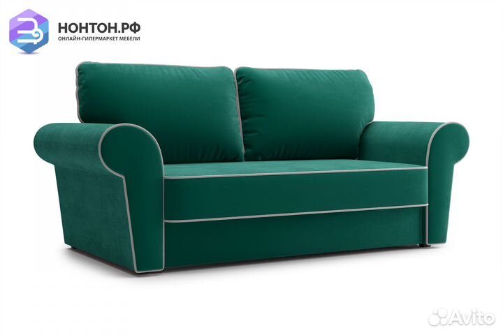 Диван еврокнижка Прованс изумрудный