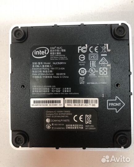 Неттоп мини пк intel nuc5i3ryh