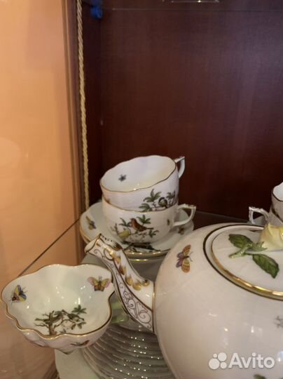 Чайный сервиз с вазой херенд ротшильд