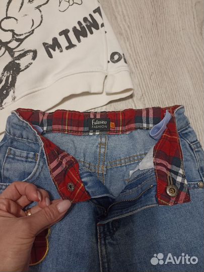 Кофта, джинсы 110